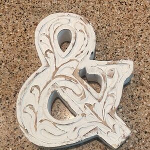 Ami White Ampersand Decor
